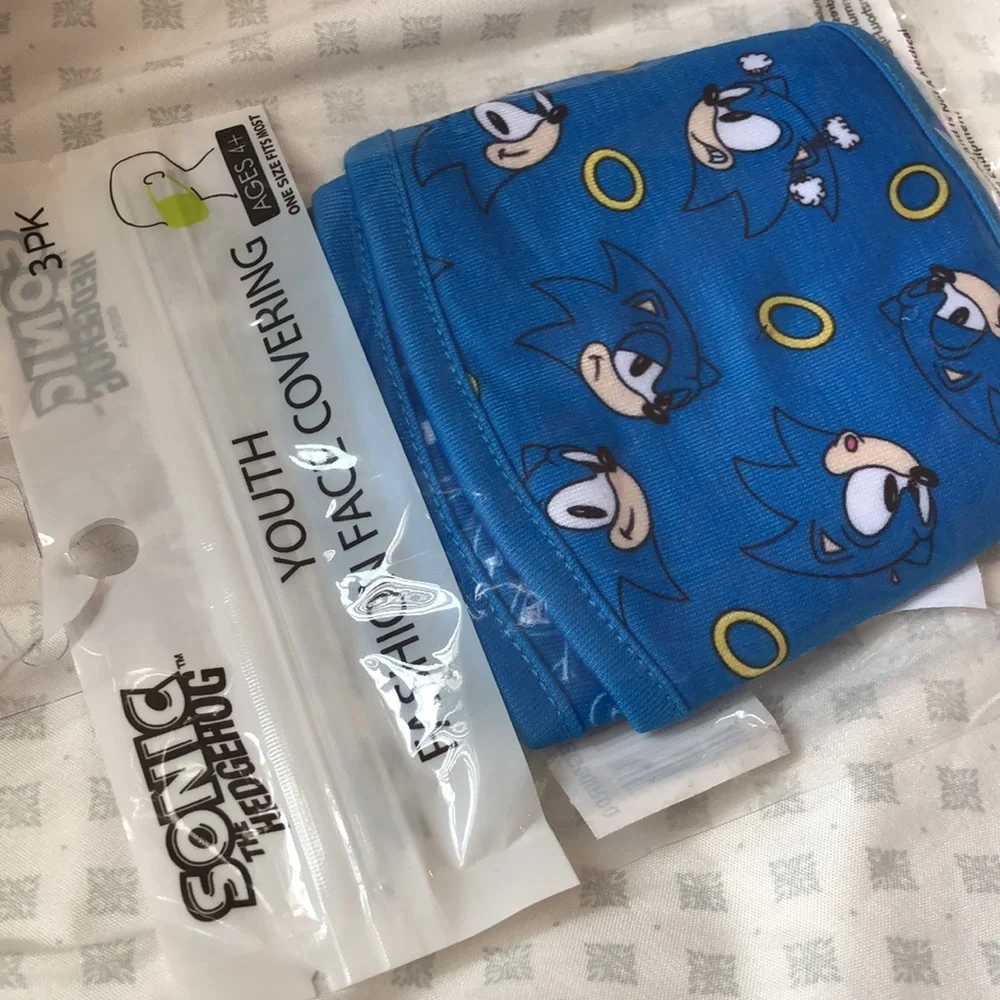 NEW Sonic the Hedgehog Face Masks